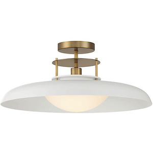 Gavin - 1 Light Semi-Flush Mount In VIntage Style-9 Inches Tall and 20 Inches Wide