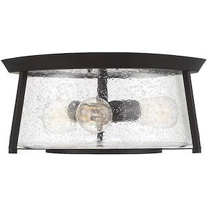 3 Light Flush Mount-Transitional Style with Contemporary and Bohemian Inspirations-6.75 inches tall by 16 inches wide