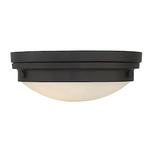 3 Light Flush Mount-Transitional Style with Contemporary and Industrial Inspirations-4.75 inches tall by 15 inches wide - 461960