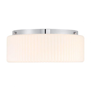 Edgemont - 4 Light Flush Mount-8 Inch Tall and 20 Inch Wide