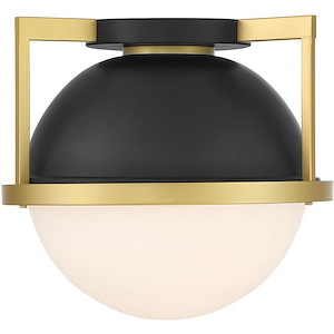 Carlysle - 1 Light Flush Mount In Modern Style-14.25 Inches Tall and 15 Inches Wide