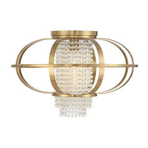 Idlewild - 1 Light Flush Mount In Glam Style-13.25 Inches Tall and 20 Inches Wide