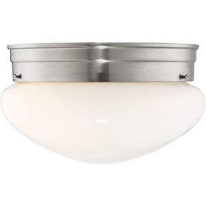 1 Light Flush Mount-Traditional Style with Transitional Inspirations-5.75 inches tall by 9.25 inches wide