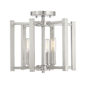 3 Light Semi-Flush Mount-12 inches tall by 13 inches wide - 1040602