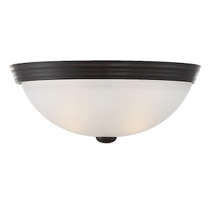 2 Light Flush Mount-Traditional Style with Transitional and Contemporary Inspirations-5 inches tall by 13 inches wide - 393451