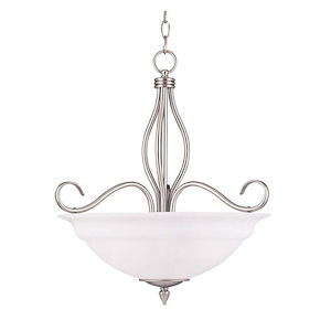 3 Light Pendant-Transitional Style with Traditional and Contemporary Inspirations-21 inches tall by 18.75 inches wide