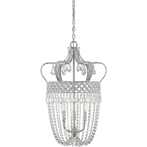 3 Light Pendant-Traditional Style with Shabby Chic and Bohemian Inspirations-27 inches tall by 17 inches wide - 1151666