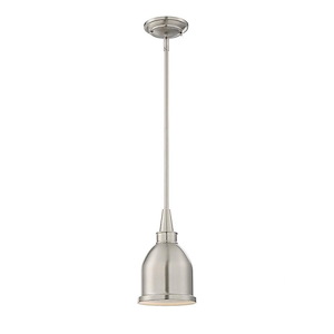 1 Light Mini-Pendant-Industrial Style with Transitional Inspirations-13.5 inches tall by 6.5 inches wide