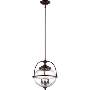 3 Light Pendant-Traditional Style with Transitional Inspirations-19 inches tall by 13 inches wide - 1150495
