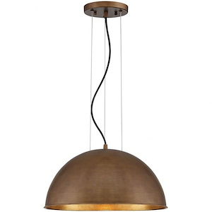 1 Light Pendant-Industrial Style with Transitional and Contemporary Inspirations-10 inches tall by 16 inches wide