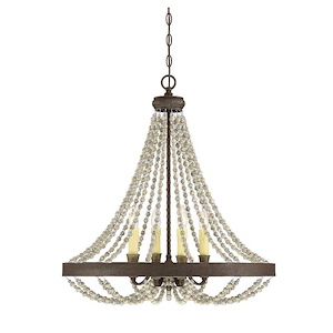 4 Light Pendant-Traditional Style with Country French and Farmhouse Inspirations-28 inches tall by 26 inches wide - 1153881