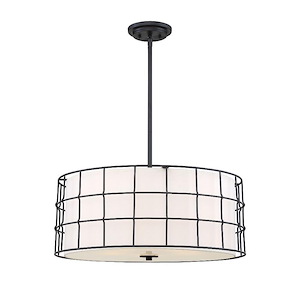 5 Light Pendant-Contemporary Style with Industrial and Transitional Inspirations-10.25 inches tall by 25 inches wide
