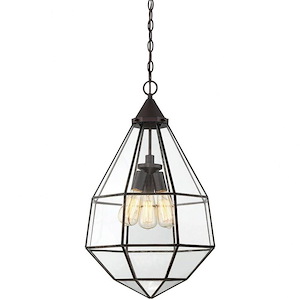 3 Light Pendant-Industrial Style with Contemporary and Rustic Inspirations-26.25 inches tall by 16 inches wide