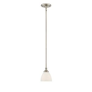 1 Light Mini Pendant-Traditional Style with Transitional Inspirations-9.5 inches tall by 5.5 inches wide