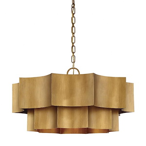 6 Light Pendant-Transitional Style with Contemporary Inspirations-16 inches tall by 30 inches wide - 688634
