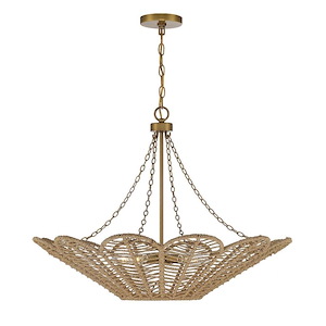 Cyperas - 5 Light Pendant In Bohemian/Eclectic Style-22 Inches Tall And 30 Inches Wide