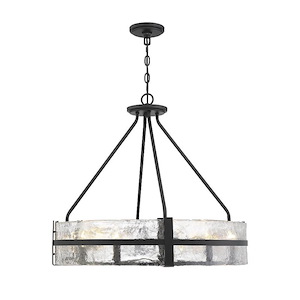 8 Light Pendant-Bohemian Style with Mission and Farmhouse Inspirations-23 inches tall by 28 inches wide