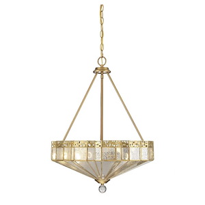 Baguette - 4 Light Pendant In Glam Style-25 Inches Tall and 20 Inches Wide