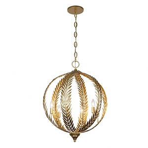 Atlas - 6 Light Pendant In Modern Style by Breegan Jane -30 Inches Tall and 24 Inches Wide