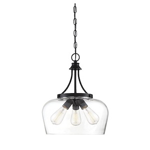 3 Light Pendant-Transitional Style with Contemporary and Bohemian Inspirations-18 inches tall by 15 inches wide - 688618