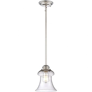 1 Light Mini Pendant-Industrial Style with Transitional Inspirations-10.5 inches tall by 7.5 inches wide - 393591