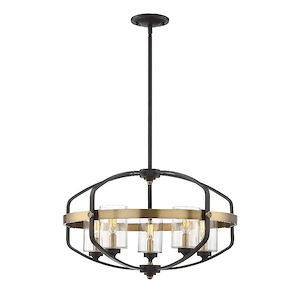 5 Light Pendant-Bohemian Style with Eclectic and Scandinavian Inspirations-20.75 inches tall by 24 inches wide - 600130