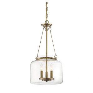 3 Light Pendant-Transitional Style with Traditional and Vintage Inspirations-24 inches tall by 12 inches wide