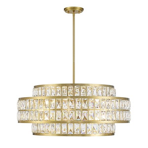 Renzo - 6 Light Pendant In Glam Style-12 Inches Tall and 28 Inches Wide