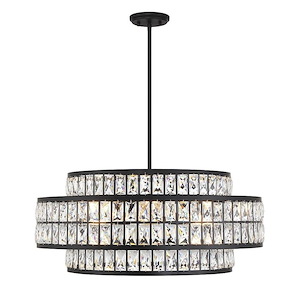 Renzo - 6 Light Pendant In Glam Style-12 Inches Tall and 28 Inches Wide