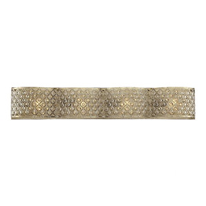 4 Light Bath Bar-Glam Style with Transitional and Bohemian Inspirations-5.5 inches tall by 32 inches wide