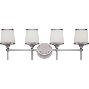 4 Light Bath Bar-Scandinavian Style with Contemporary and Transitional Inspirations-9.5 inches tall by 28.75 inches wide - 1145462
