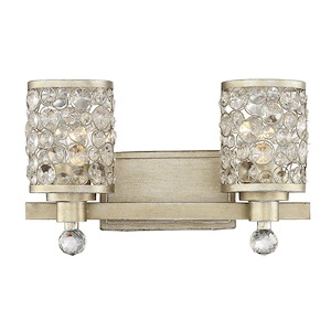 2 Light Bath Bar-Glam Style with Contemporary and Transitional Inspirations-9.5 inches tall by 16 inches wide - 688587
