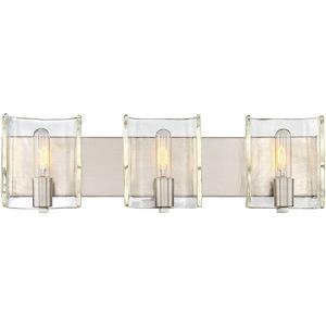 3 Light Bath Bar-Modern Style with Contemporary Inspirations-7.38 inches tall by 25 inches wide