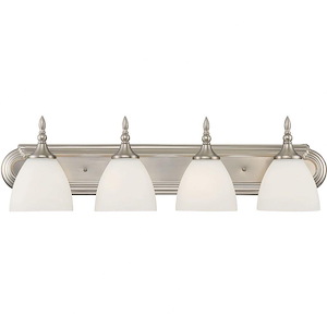 4 Light Bath Bar-Transitional Style with Traditional Inspirations-8 inches tall by 30 inches wide