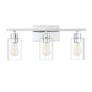 3 Light Bath Bar-Transitional Style with Contemporary and Modern Inspirations-9.75 inches tall by 22 inches wide