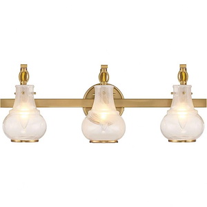 Adams - 3 Light Bath Vanity In Modern Style-8.75 Inches Tall and 24 Inches Wide