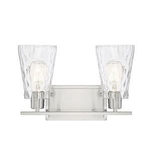 2 Light Bath Vanity-Transitional Style with Modern and Contemporary Inspirations-9.25 inches tall by 14.25 inches wide