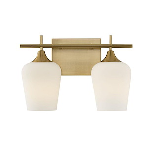 Octave - 2 Light Bath Vanity-9.5 Inch Tall and 13.75 Inch Wide - 1399560