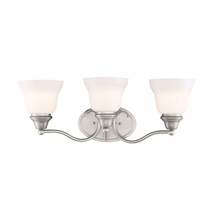 3 Light Bath Bar-Transitional Style with Transitional Inspirations-8.75 inches tall by 22.75 inches wide - 1217620