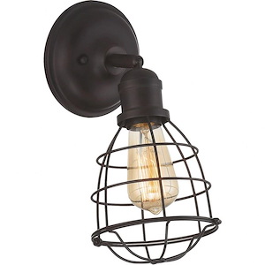 1 Light Wall Sconce-Transitional Style with Farmhouse Inspirations-11.5 inches tall by 5.75 inches wide - 1152698