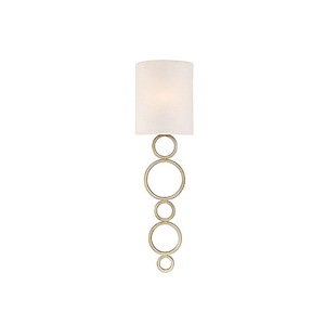 1 Light Wall Sconce-Transitional Style with Contemporary and Glam Inspirations-26.5 inches tall by 7.5 inches wide