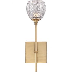 1 Light Wall Sconce-Glam Style with Transitional and Contemporary Inspirations-15.13 inches tall by 4.5 inches wide