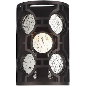 2 Light Wall Sconce-Glam Style with Contemporary and Transitional Inspirations-12 inches tall by 8 inches wide