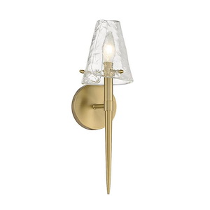 Shellbourne - 1 Light Wall Sconce In Vintage Style-16.5 Inches Tall and 5 Inches Wide
