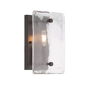 1 Light Wall Sconce-Rustic Style with Transitional and Industrial Inspirations-11 inches tall by 8 inches wide - 496040
