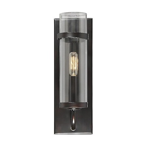 1 Light Wall Sconce-Transitional Style with Industrial and Contemporary Inspirations-13.75 inches tall by 4.75 inches wide - 533099