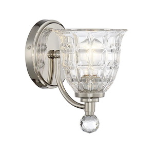 1 Light Wall Sconce-Glam Style with Transitional and Traditional Inspirations-8.5 inches tall by 6 inches wide - 477824