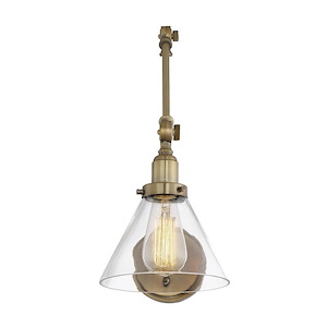 1 Light Adjustable Wall Sconce-Traditional Style with Transitional and Industrial Inspirations-17.5 inches tall by 7.5 inches wide - 920872