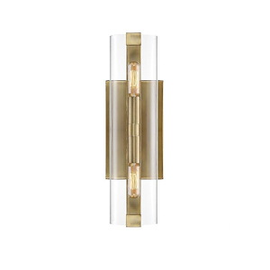 2 Light Wall Sconce-Contemporary Style with Modern and Scandiinavian Inspirations-15.5 inches tall by 4.5 inches wide