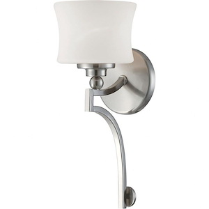 1 Light Wall Sconce-Transitional Style with Contemporary Inspirations-15.5 inches tall by 6 inches wide - 1217407